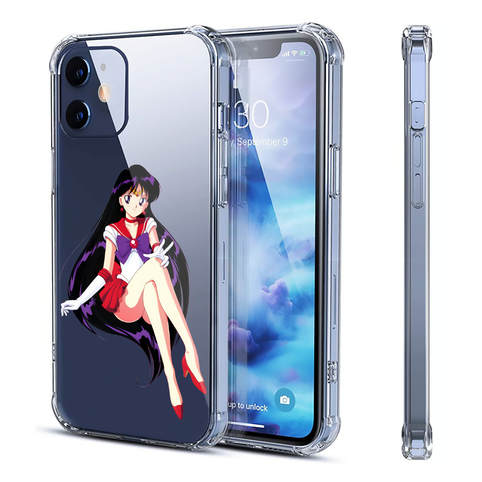 （画像用） 美少女戦士セーラームーン 火野レイ ひの レイ Sailor Moon Hino Rei （セーラーマーズ,Sailor Mars） 【iPhone 12シリーズ対応】透明スマホケース（クリアソフトケース）